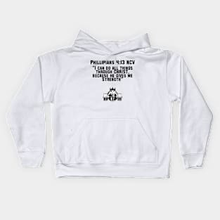 Phillipians 4:13 NCV Kids Hoodie